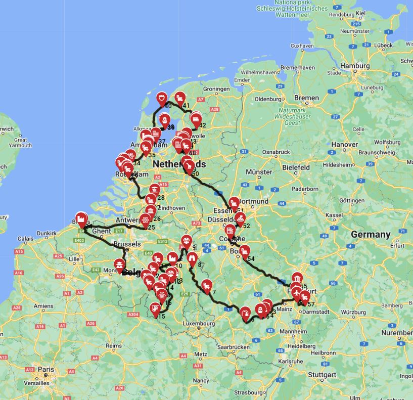 Frankfurt Roundtrip - North West -Exploring Germany Belgium and the Netherlands